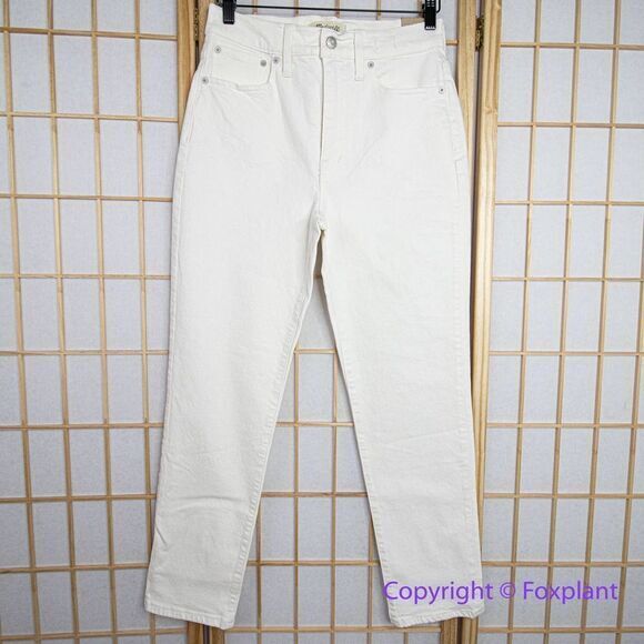 NEW Madewell The High-Rise Perfect Vintage Jean in Tile White, 27 - Picture 3 of 16
